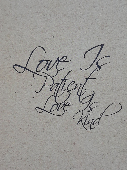 Love Is Patient Card - Catholic Gifts Canada