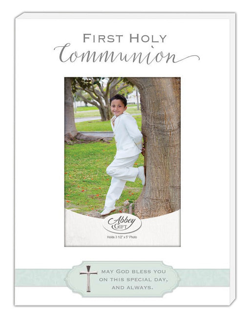 White Communion Picture Frame - Catholic Gifts Canada