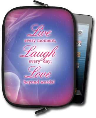 Small Tablet Sleeve - Live, Laugh, Love - Catholic Gifts Canada