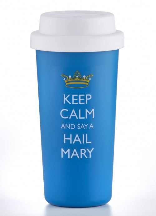 Keep Calm/Hail Mary Travel Mug - Catholic Gifts Canada