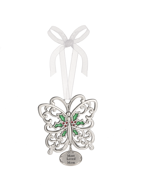 Most Loved Mom Butterfly Ornament - Catholic Gifts Canada