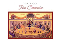 Last Supper First Communion Card - Catholic Gifts Canada