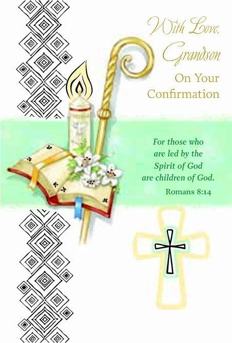 With Love Grandson Confirmation Card - Catholic Gifts Canada