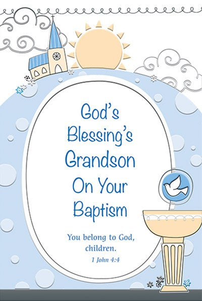 Grandson Baptism Card