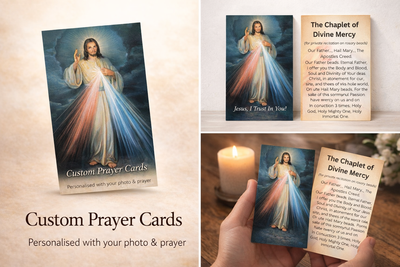 Personalized Catholic Prayer Cards | Custom Prayer Cards Canada