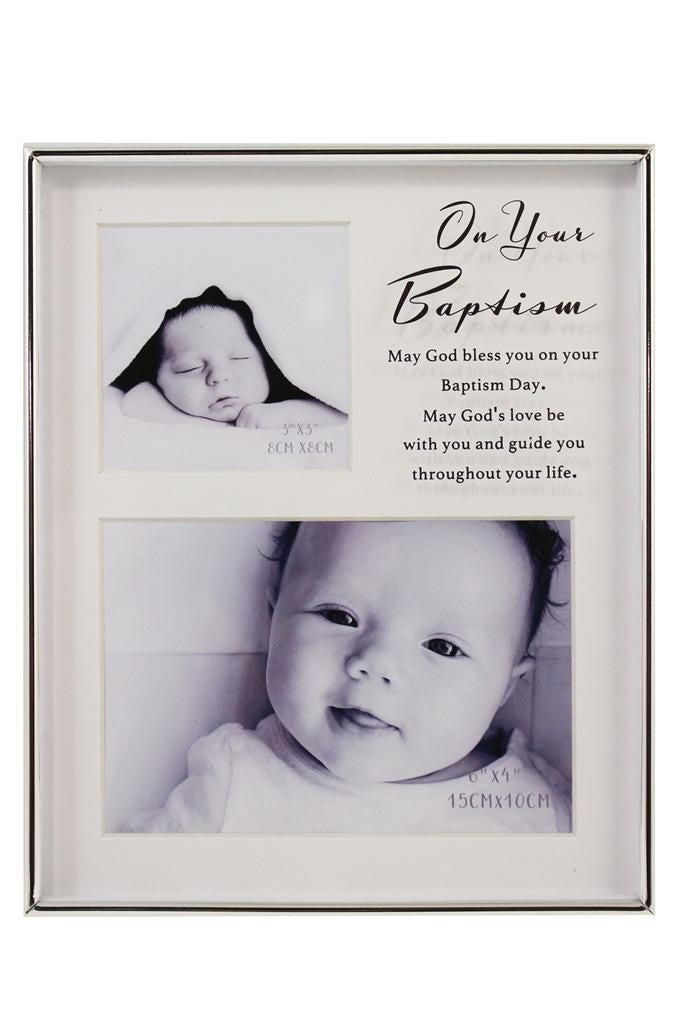 Silver Plated Baptism Collage Frame