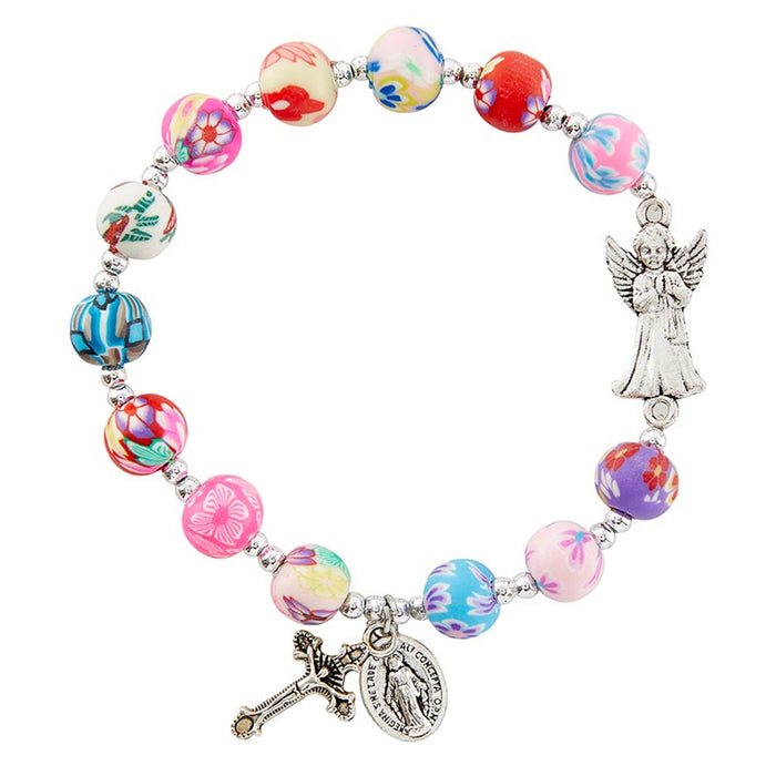 Flower Bead Rosary Bracelet