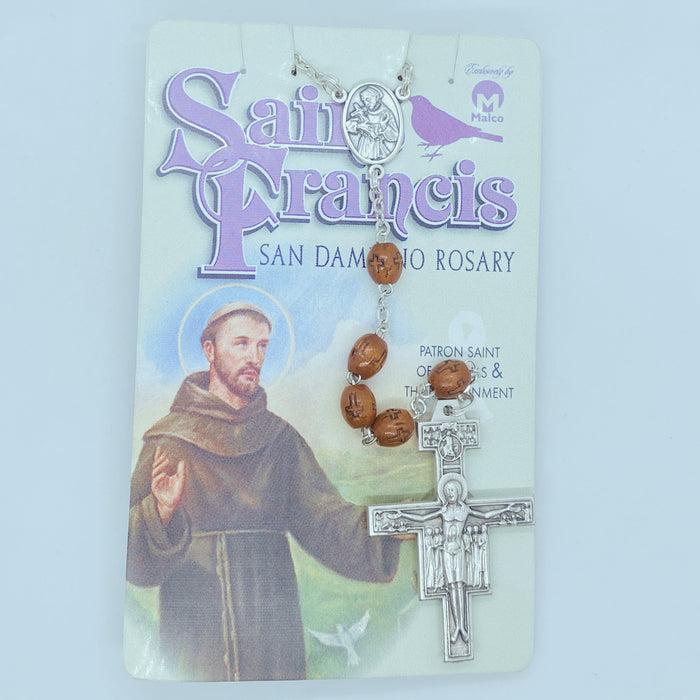 Rosary with Saint Francis Medal and Prayer Card