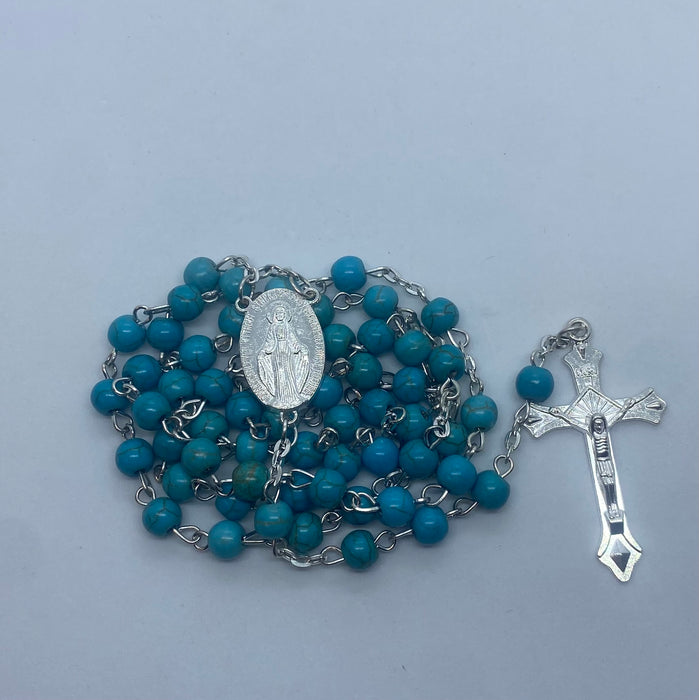 5mm Turquoise Bead Rosary