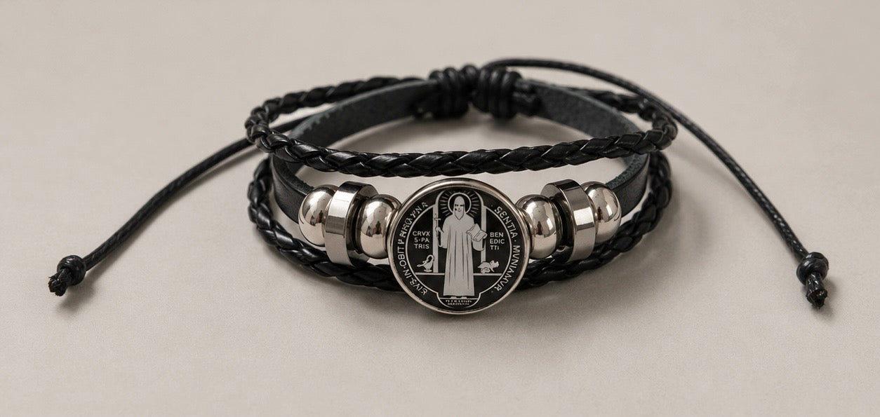 Saint Benedict Bracelet Adjustable - Catholic Gifts Canada