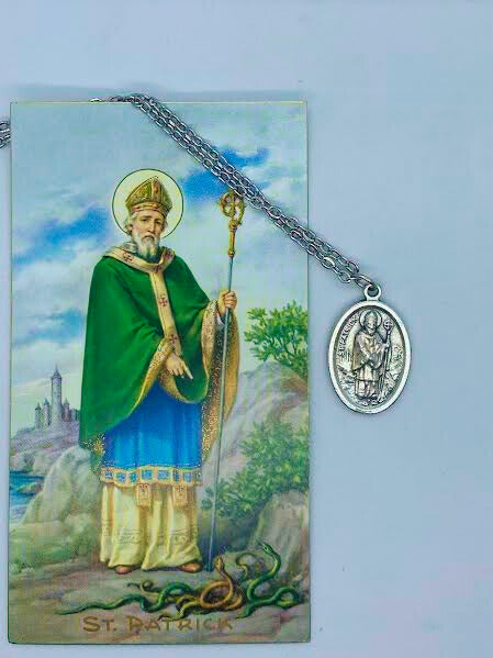 St. Patrick Medal With Holy Card