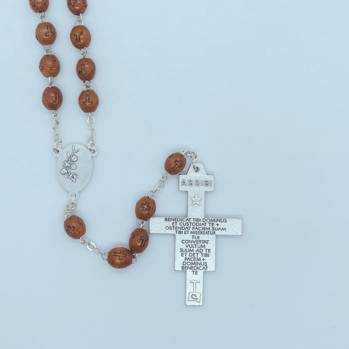 Rosary with Saint Francis Medal and Prayer Card