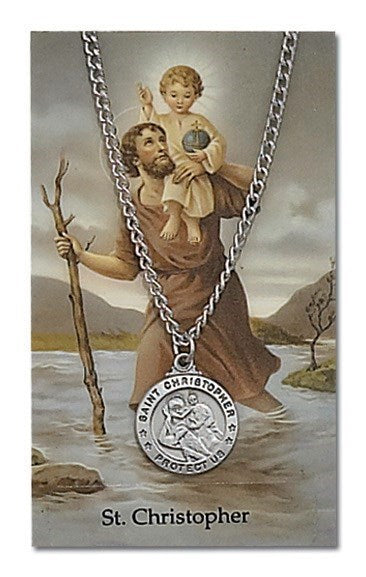 Saint Christopher Medal on 24" Chain