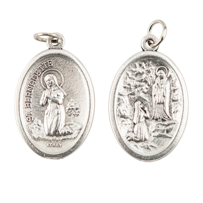 Our Lady of Lourdes & St. Bernadette Medal - Catholic Gifts Canada