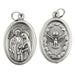 Holy Family & Holy Spirit Medal, Oxidized Catholic Pendant, Made in Italy - Catholic Gifts Canada