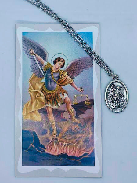 St. Michael Medal With Holy Card