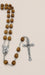 Jerusalem Olive Wood Rosary – 21” Catholic Prayer Beads with Crucifix & Terra Jerusalem Centre - Catholic Gifts Canada