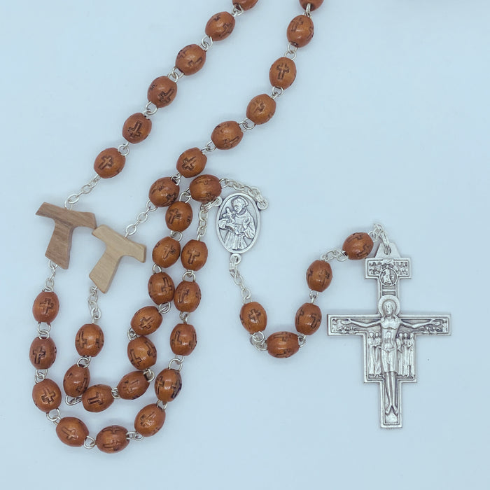 Rosary with Saint Francis Medal and Prayer Card