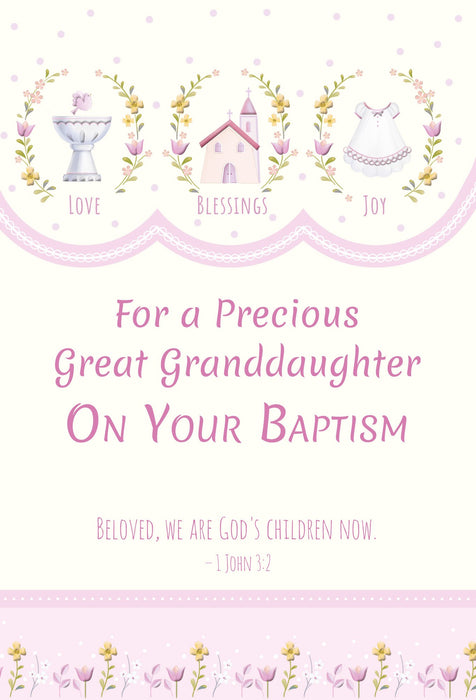 Great Granddaughter Baptism Card
