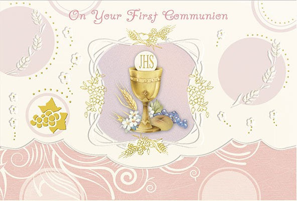Girl First Communion Card