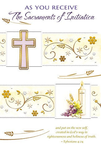 RCIA Sacrament of Initiation Congratulations Card - Catholic Gifts Canada