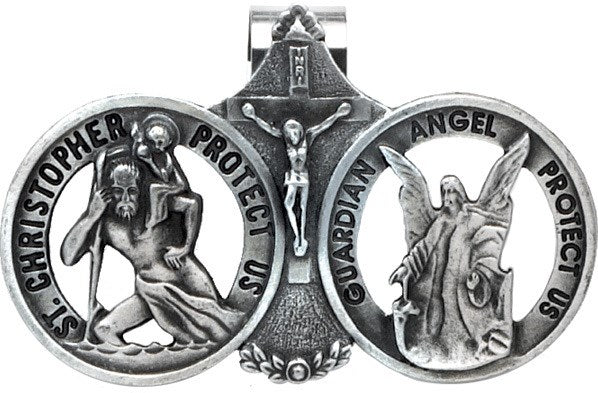 St. Christopher/Guardian Angel Visor Clip