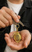 St. Christopher & Crucifix Gold Keychain – Catholic Travel Protection Keyring - Catholic Gifts Canada