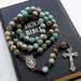 Vintage-Style Marble Bead Rosary - Catholic Gifts Canada