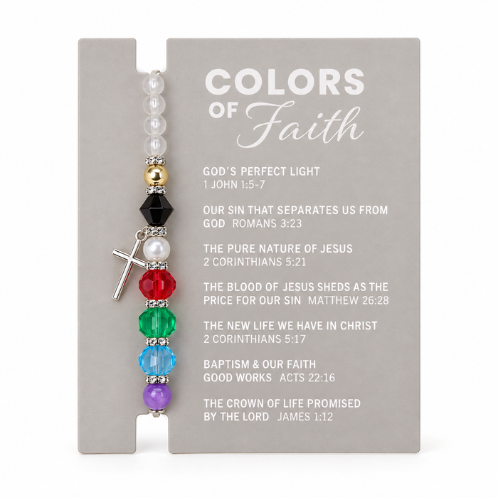 Colours of Faith Cross Bracelet, 6 Inches