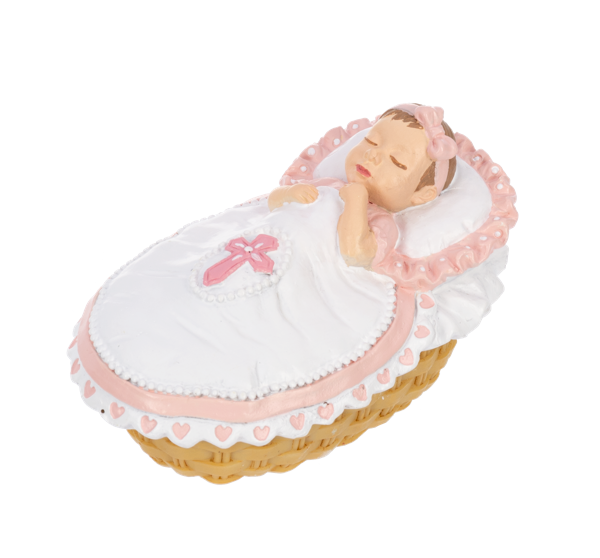 For This Child We Have Prayed Keepsake Box with One-Decade Rosary, Pink