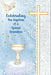 Baptism Card for Grandson – Blue Design with Gold Cross and Dove - Catholic Gifts Canada