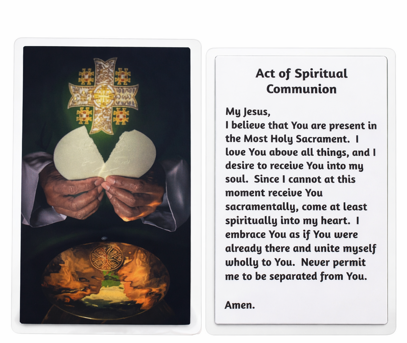 Spiritual Communion Prayer Card