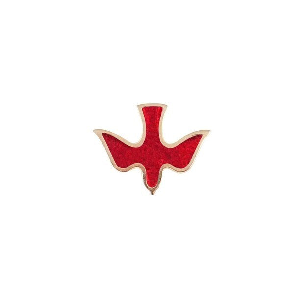 Red Holy Spirit Dove Lapel Pin