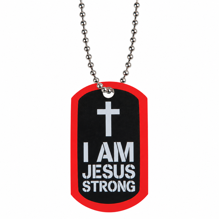 Jesus Strong Dog Tag Necklace
