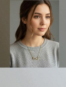 18k Gold on Stirling Silver Infinity Necklace