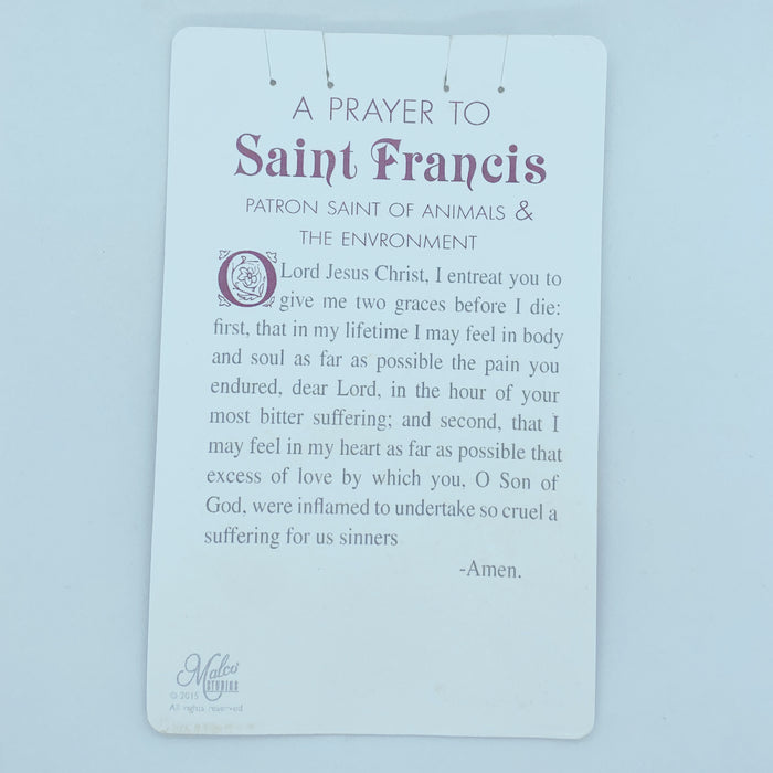 Rosary with Saint Francis Medal and Prayer Card