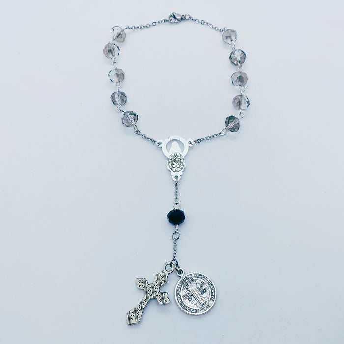 Saint Benedict Medal Auto Rosary