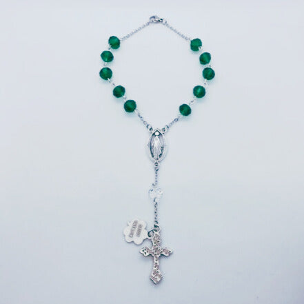 Saint Patrick Clover Charm Auto Rosary