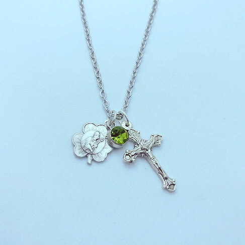 Crucifix with Clover Shaped St. Patrick Medal