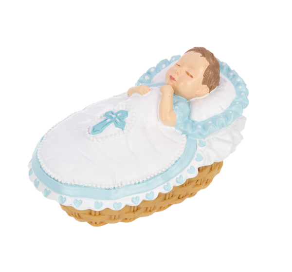 For This Child We Have Prayed Keepsake Box with One-Decade Rosary, Blue