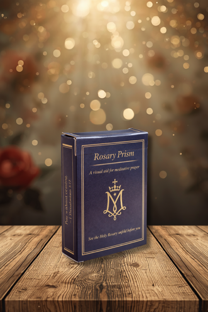 Rosary Prism with Floral Mystery Cards - Catholic Gifts Canada