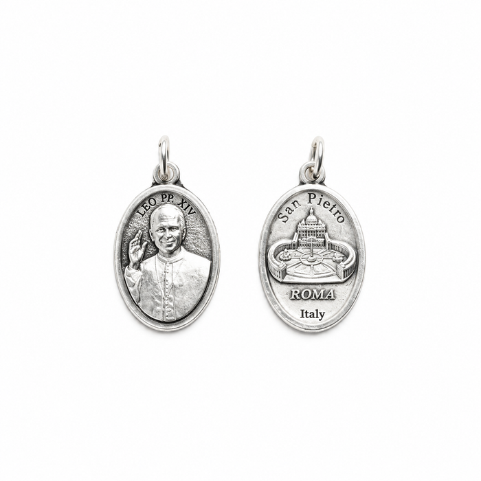 Pope Leo Medal, 3/4" (2 cm), Made in Italy