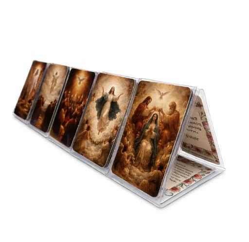 Rosary Prism with Floral Mystery Cards - Catholic Gifts Canada