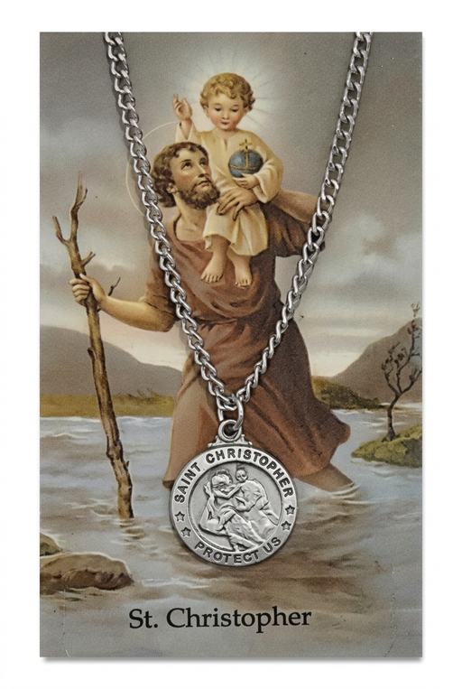Sharpened St. Christopher medal product photo
