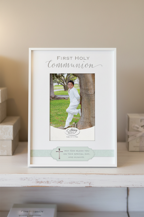 White Communion Picture Frame Lifestyle