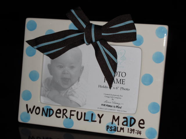 "Wonderfully Made" Frame for Boys - Catholic Gifts Canada