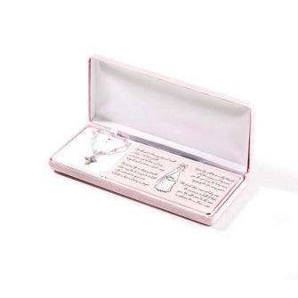 Ivory Pearl & Silver Baby Bracelet - Catholic Gifts Canada