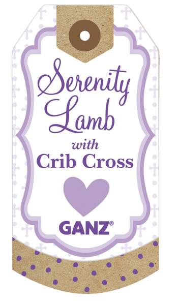 Serenity Lamb with Crib Cross for a Girl - Catholic Gifts Canada