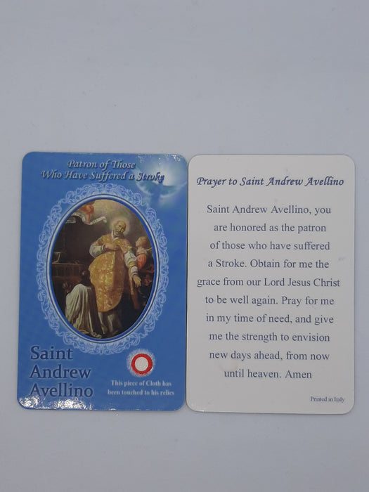 St. Andrew Avellino Relic Card - Catholic Gifts Canada