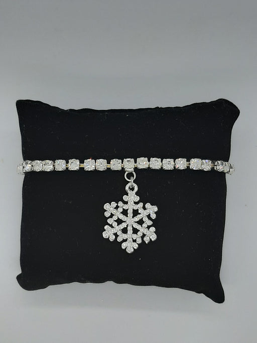 Stretch Crystal Snowflake Bracelet - Catholic Gifts Canada